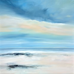Juelsminde by Lynne Timmington - Original Painting on Box Canvas sized 39x39 inches. Available from Whitewall Galleries